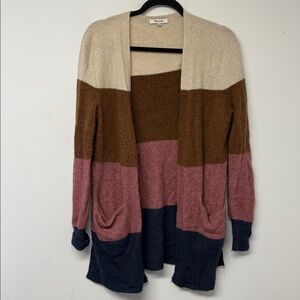 Madewell wool blend open  front cardigan size extra small